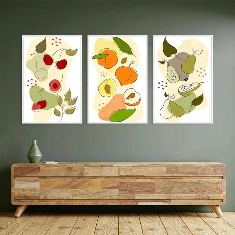 Mehrteiliges Leinwandbild Vegetables Set mockup 2