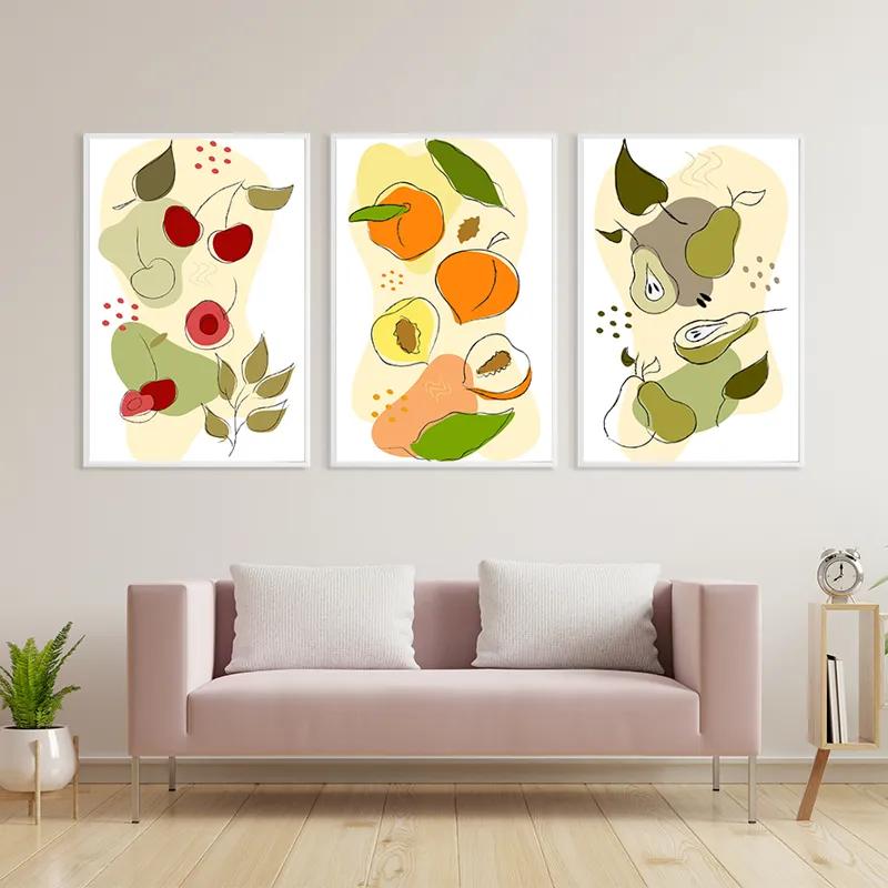 Mehrteiliges Leinwandbild Vegetables Set mockup 3