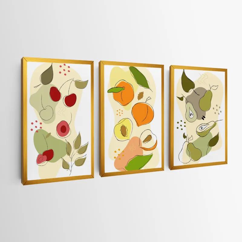 Mehrteiliges Leinwandbild Vegetables Set mockup 0