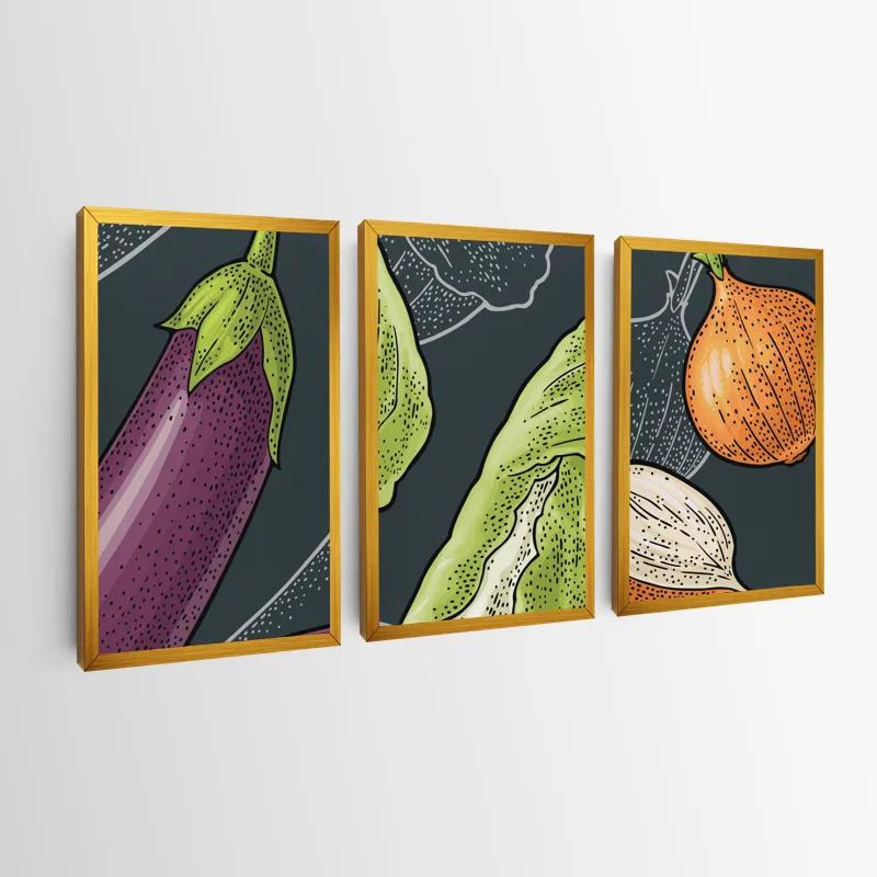 Mehrteiliges Leinwandbild Vegetablesrt mockup 0