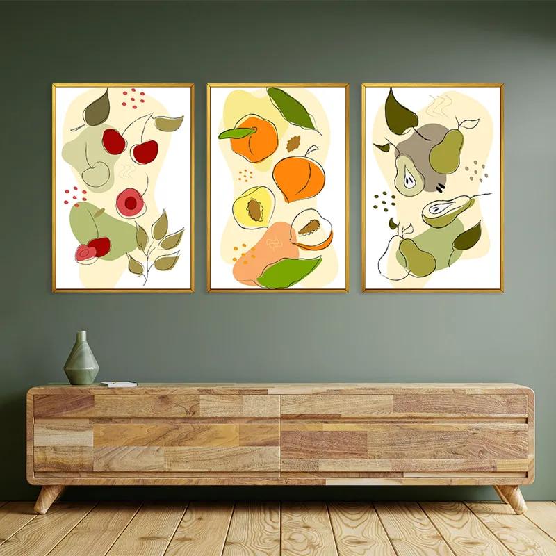 Mehrteiliges Leinwandbild Vegetables Set mockup 2