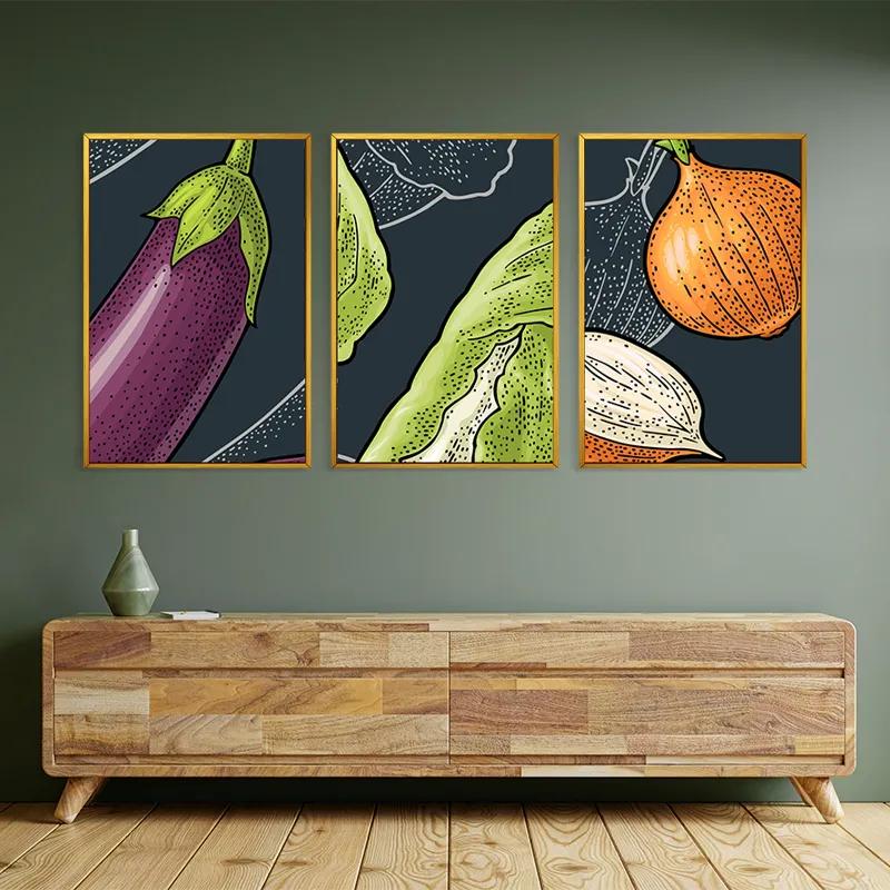 Mehrteiliges Leinwandbild Vegetablesrt mockup 2