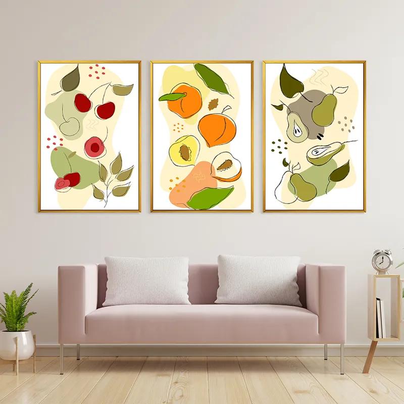 Mehrteiliges Leinwandbild Vegetables Set mockup 3