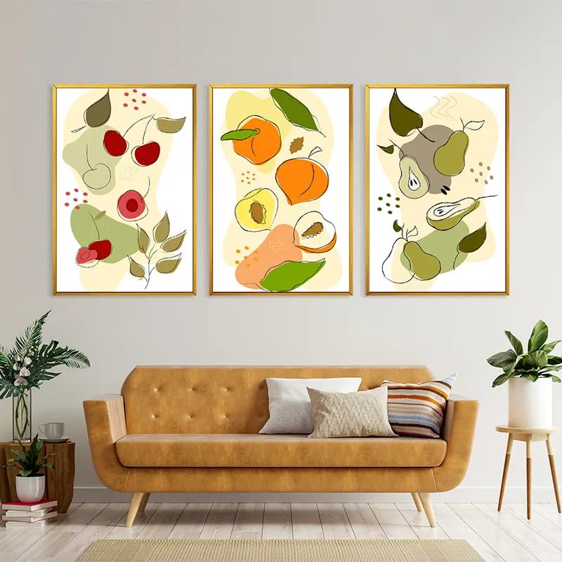 Mehrteiliges Leinwandbild Vegetables Set mockup 4