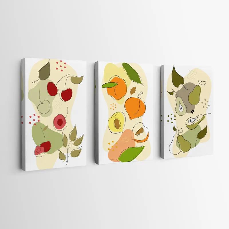 Mehrteiliges Leinwandbild Vegetables Set mockup 0