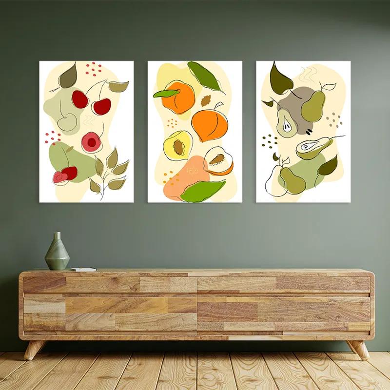 Mehrteiliges Leinwandbild Vegetables Set mockup 2