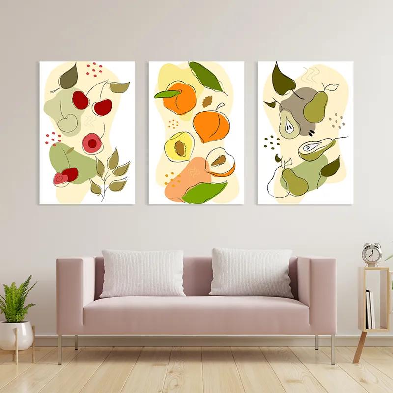 Mehrteiliges Leinwandbild Vegetables Set mockup 3