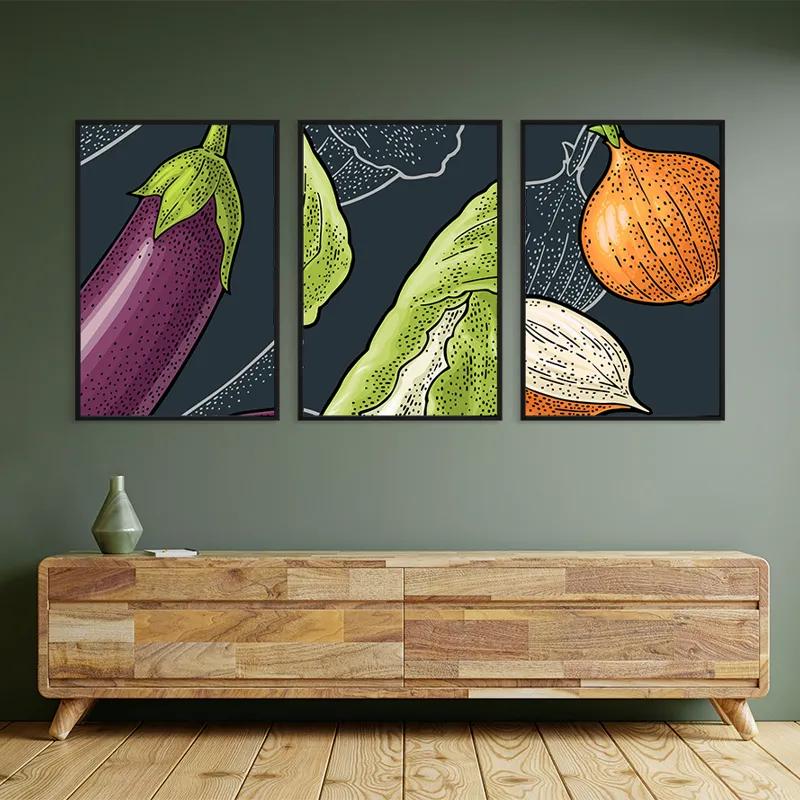 Mehrteiliges Leinwandbild Vegetablesrt mockup 2