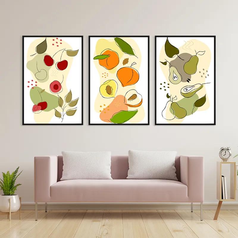 Mehrteiliges Leinwandbild Vegetables Set mockup 3