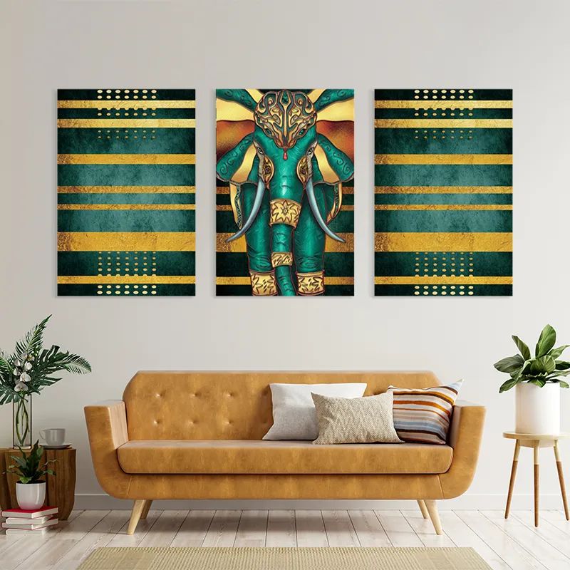 Bluend Gold Elephant mockup 4