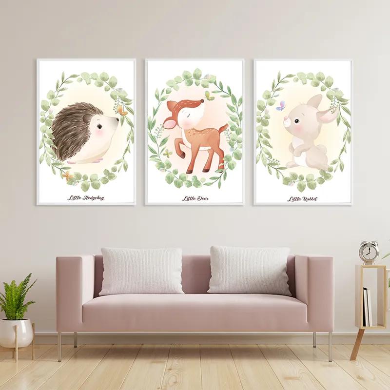 Mehrteiliges Leinwandbild Animals Portrait mockup 3