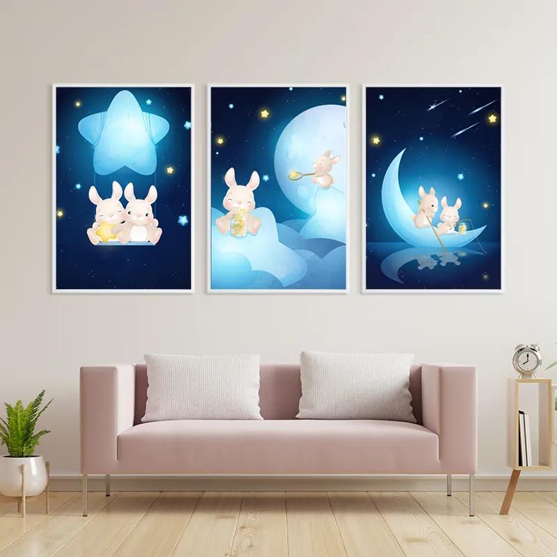 Mehrteiliges Leinwandbild Star Nightunny mockup 3