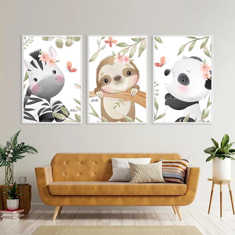 Mehrteiliges Leinwandbild Cutenimals mockup 4