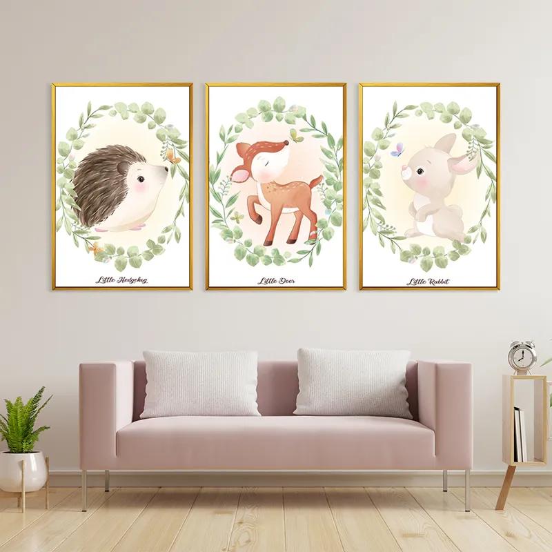 Mehrteiliges Leinwandbild Animals Portrait mockup 3