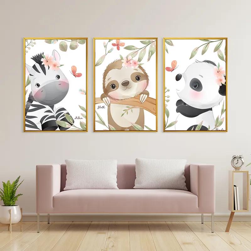 Mehrteiliges Leinwandbild Cutenimals mockup 3