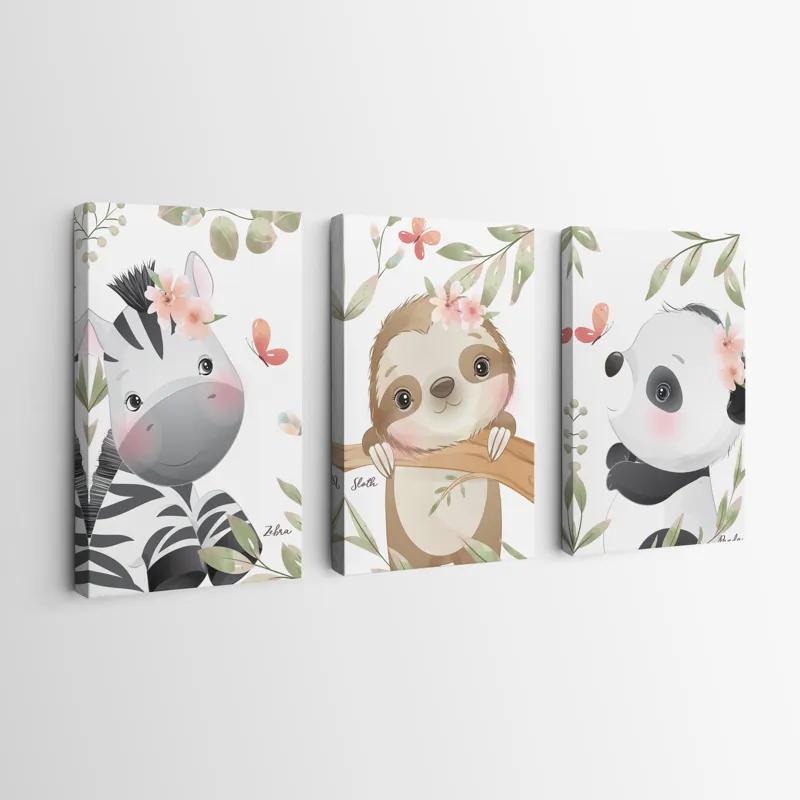 Mehrteiliges Leinwandbild Cutenimals mockup 0