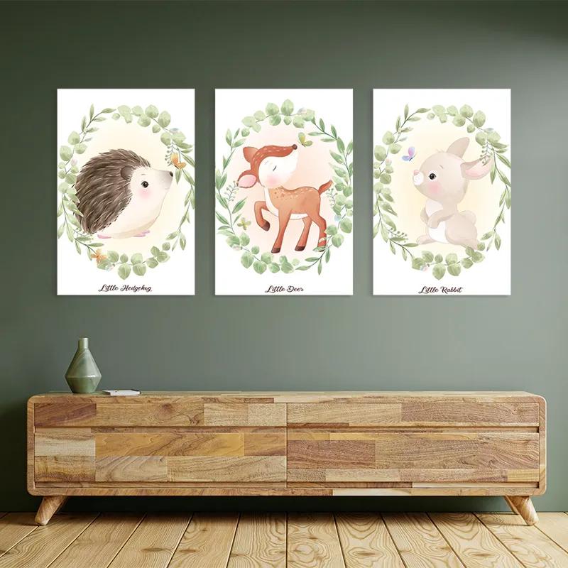 Mehrteiliges Leinwandbild Animals Portrait mockup 2