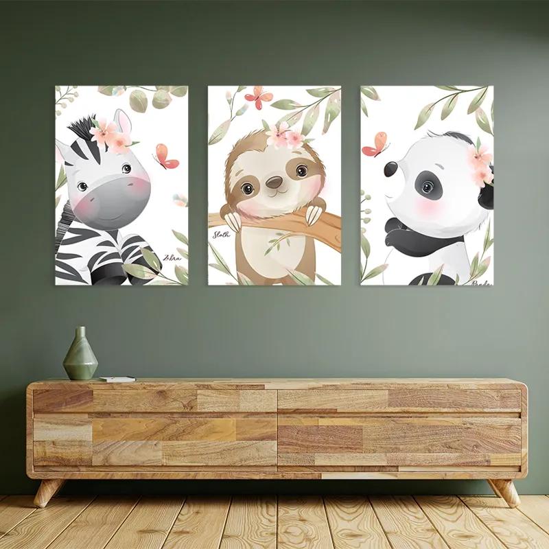 Mehrteiliges Leinwandbild Cutenimals mockup 2