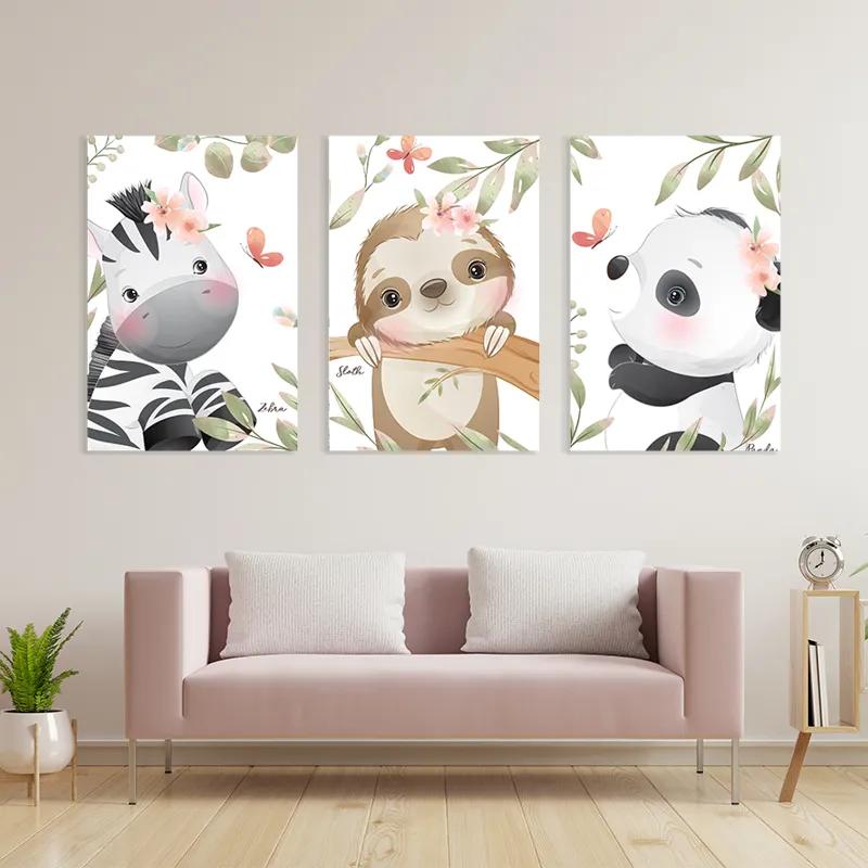 Mehrteiliges Leinwandbild Cutenimals mockup 3