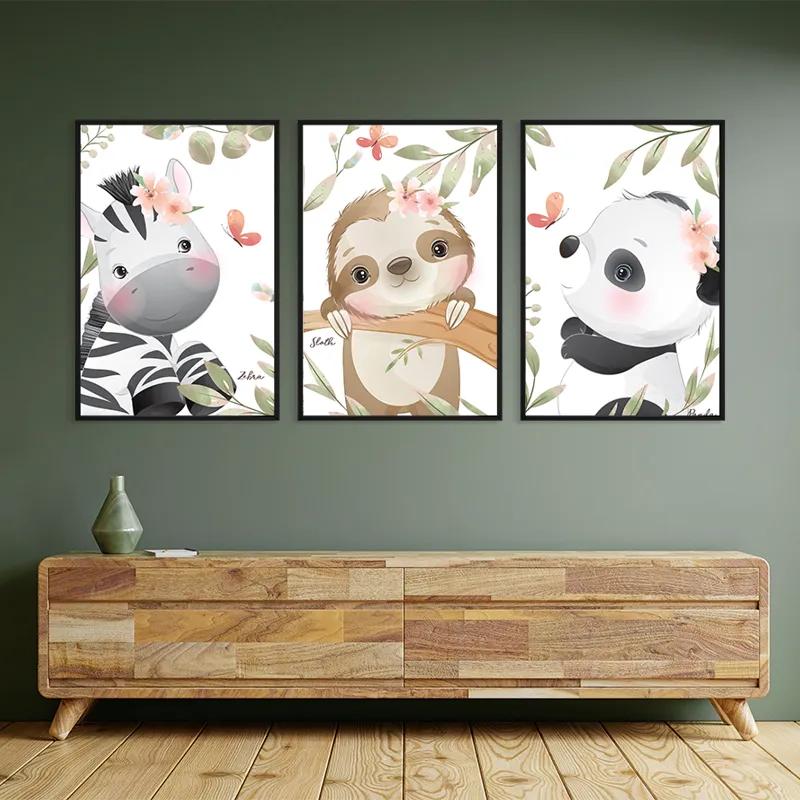 Mehrteiliges Leinwandbild Cutenimals mockup 2