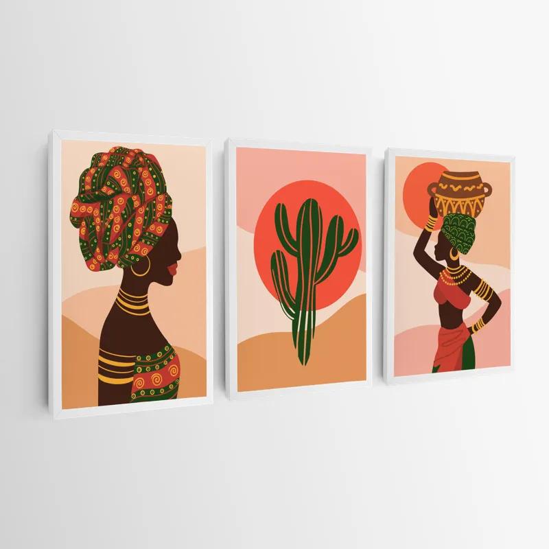 Mehrteiliges Leinwandbild African Tradition Set mockup 0