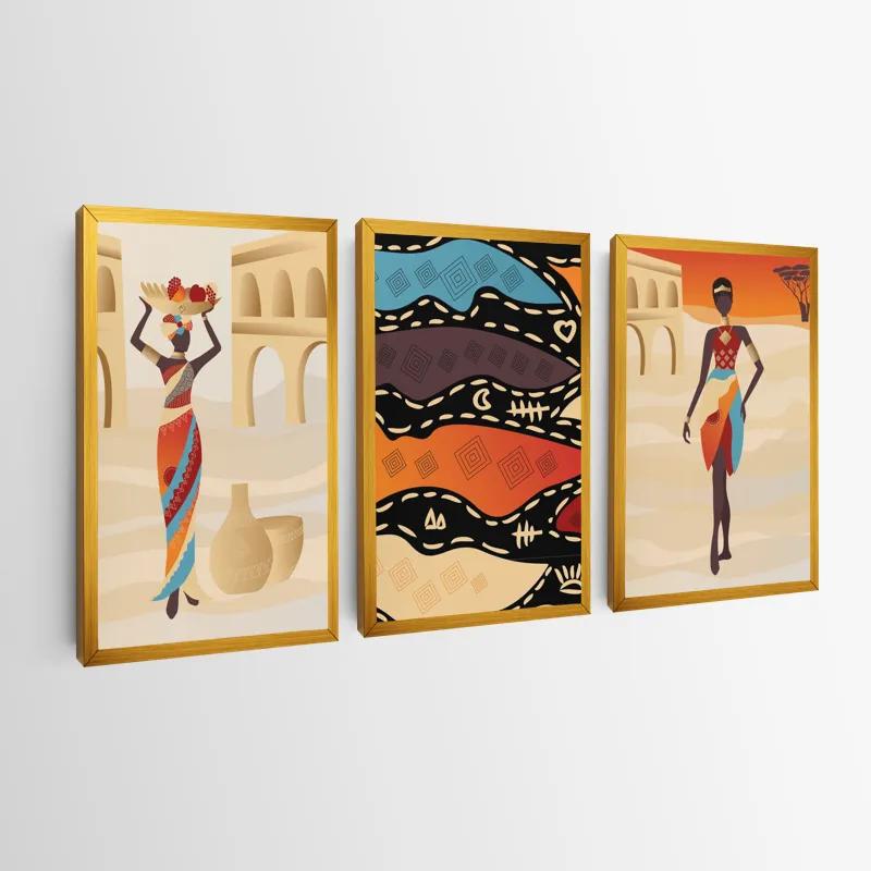 Mehrteiliges Leinwandbild African Woman Set mockup 0