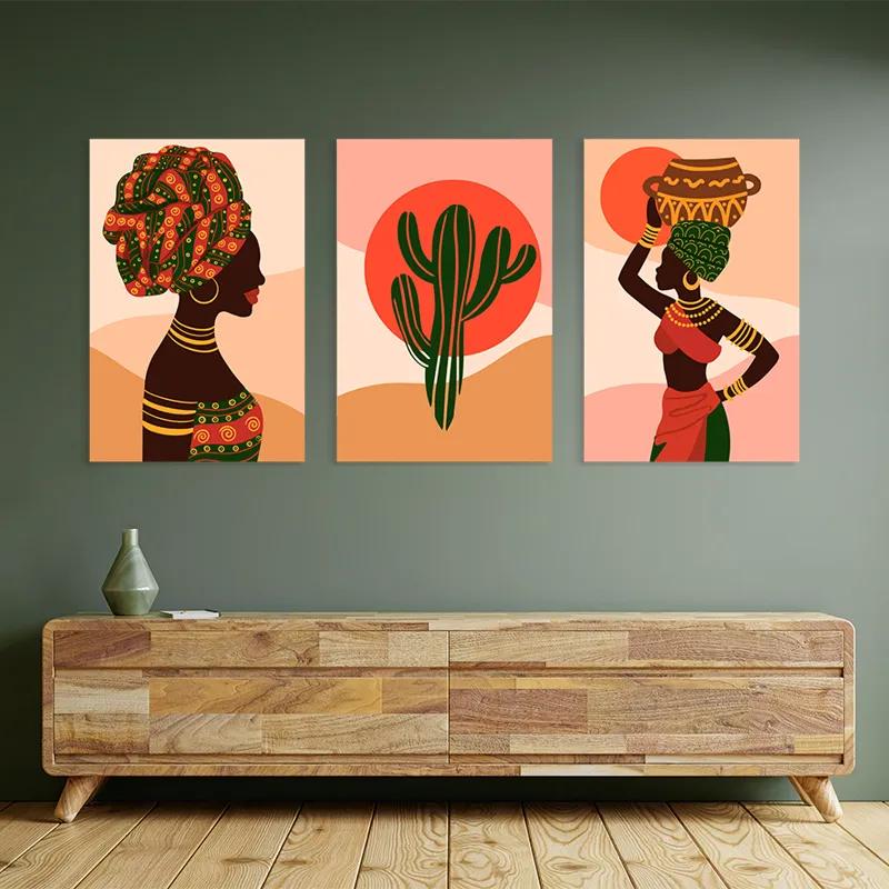 Mehrteiliges Leinwandbild African Tradition Set mockup 2