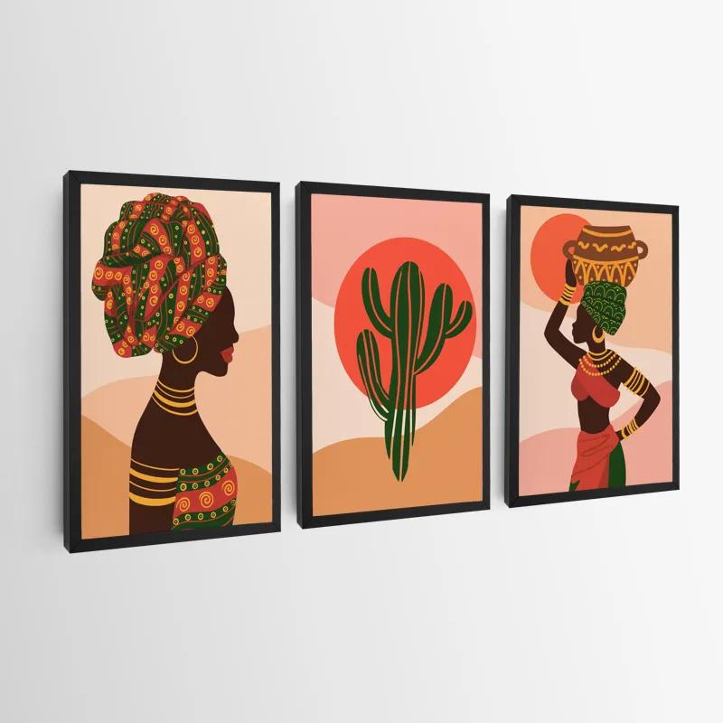 Mehrteiliges Leinwandbild African Tradition Set mockup 0