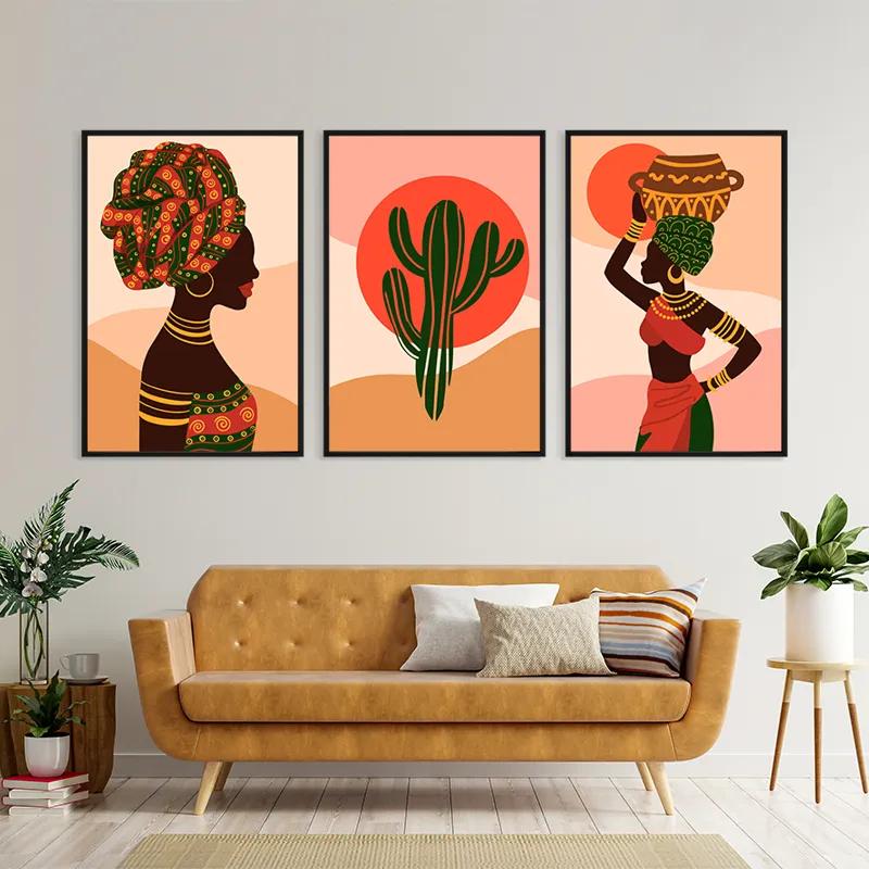 Mehrteiliges Leinwandbild African Tradition Set mockup 4