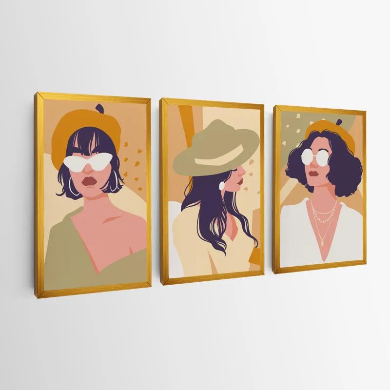 Mehrteiliges Leinwandbild Modern Woman Set mockup 0