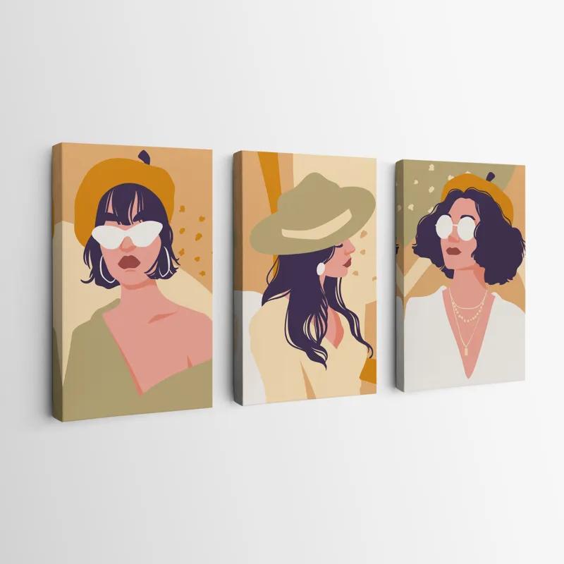 Mehrteiliges Leinwandbild Modern Woman Set mockup 0