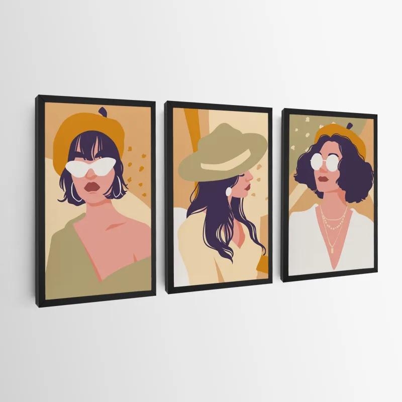 Mehrteiliges Leinwandbild Modern Woman Set mockup 0