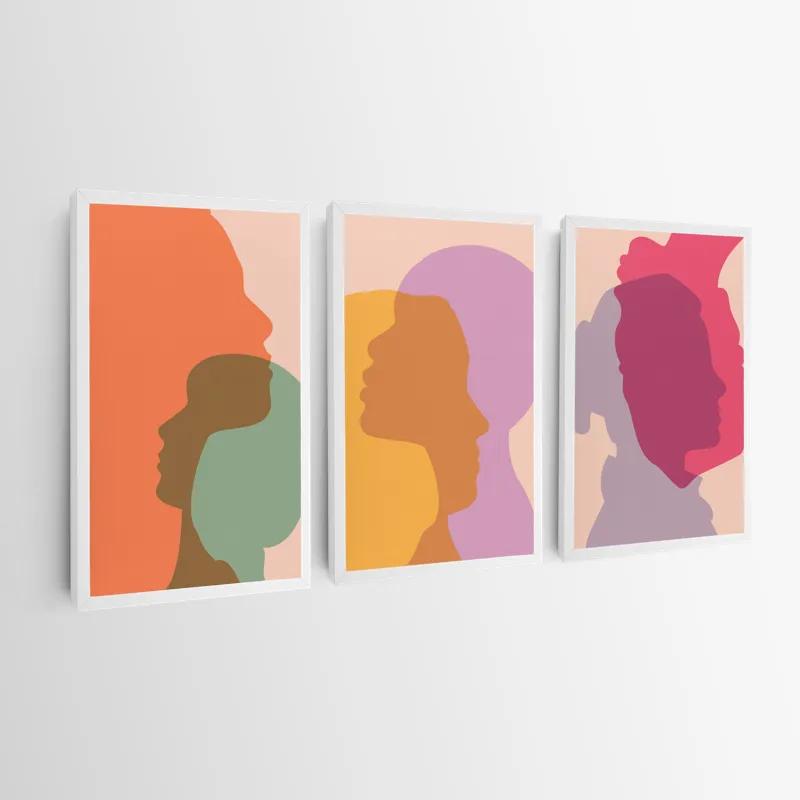 Mehrteiliges Leinwandbild Abstract Shilouette mockup 0