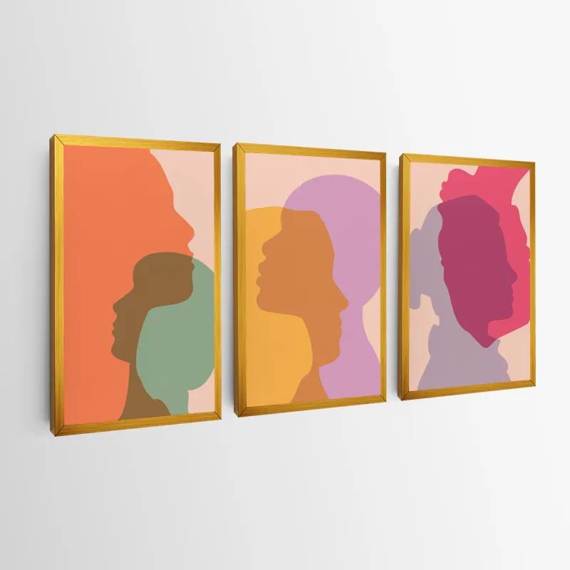 Mehrteiliges Leinwandbild Abstract Shilouette mockup 0