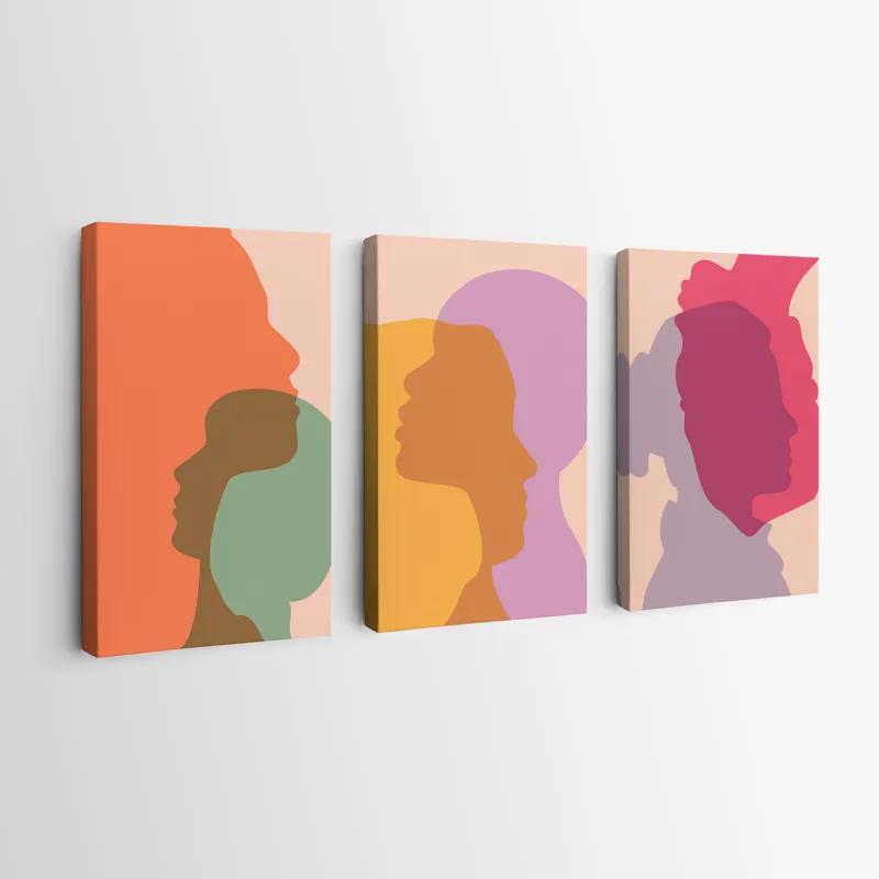 Mehrteiliges Leinwandbild Abstract Shilouette mockup 0