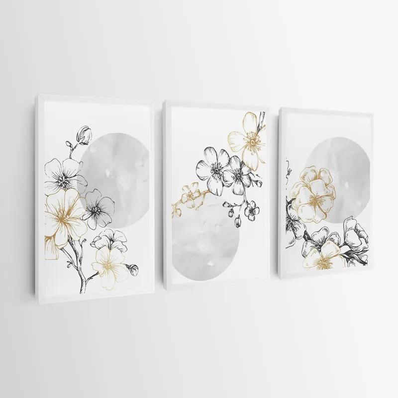 Mehrteiliges Leinwandbild Grey Moon Nature Set mockup 0