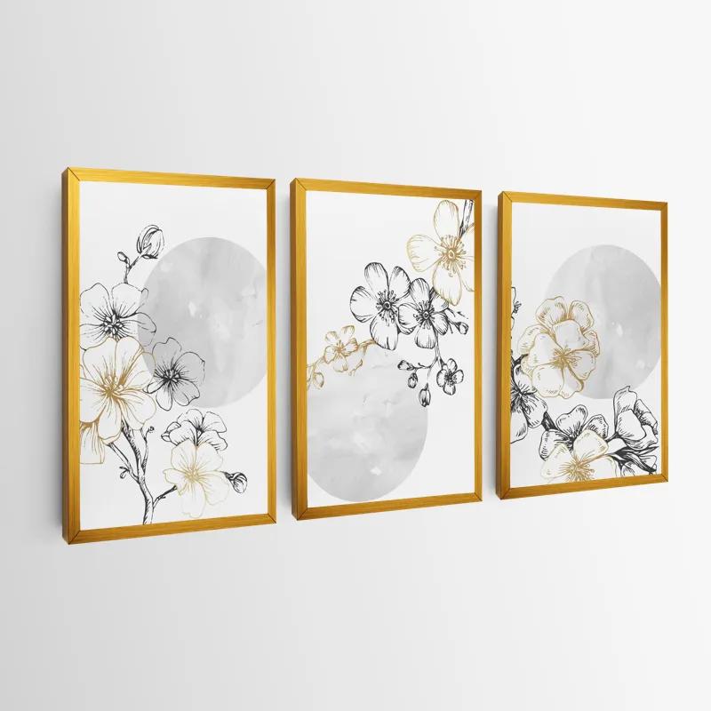 Mehrteiliges Leinwandbild Grey Moon Nature Set mockup 0