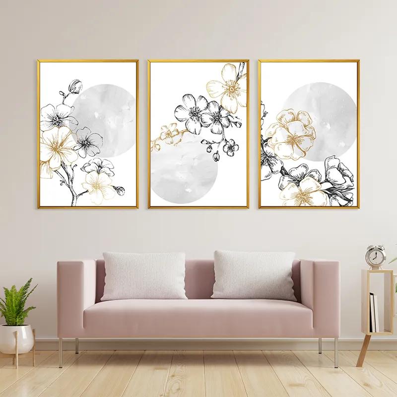 Mehrteiliges Leinwandbild Grey Moon Nature Set mockup 3