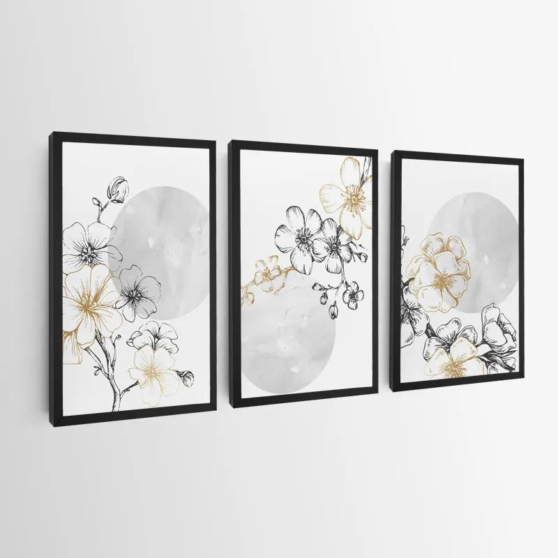 Mehrteiliges Leinwandbild Grey Moon Nature Set mockup 0