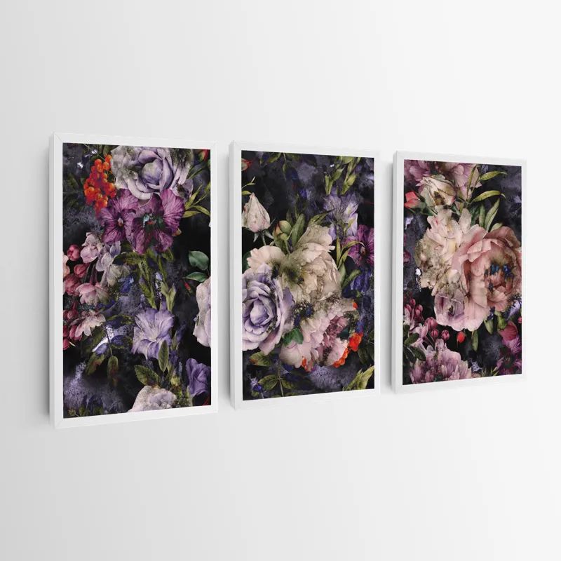 Abstract Purple Flowers mockup 0