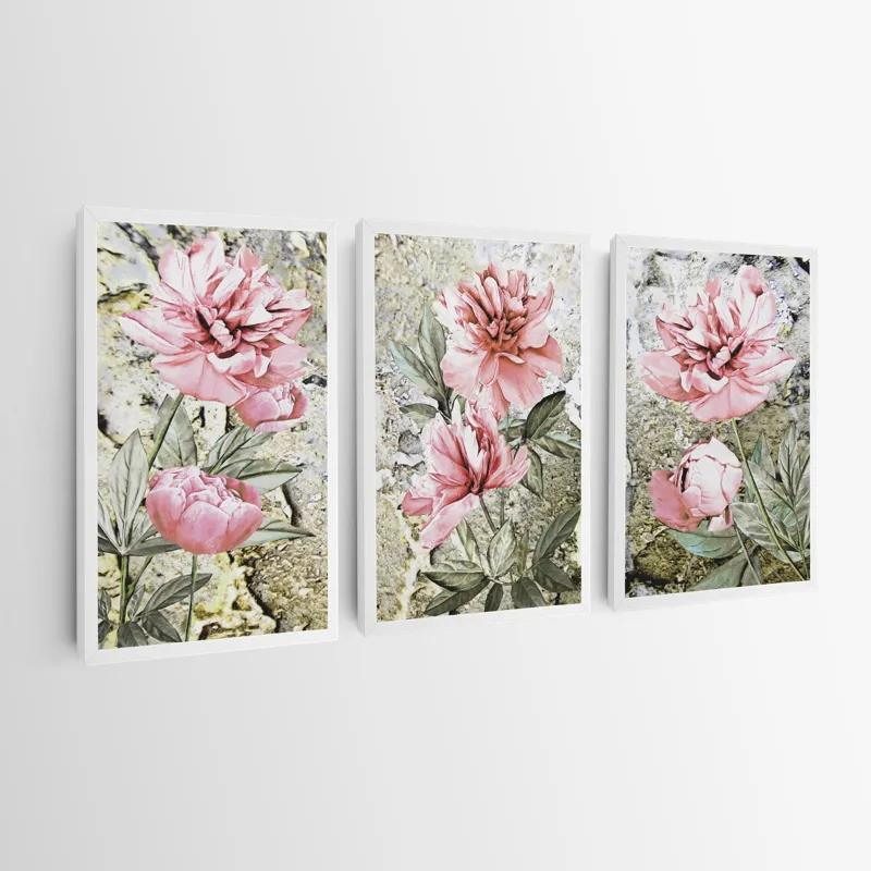 Mehrteiliges Leinwandbild Bujori Roz mockup 0