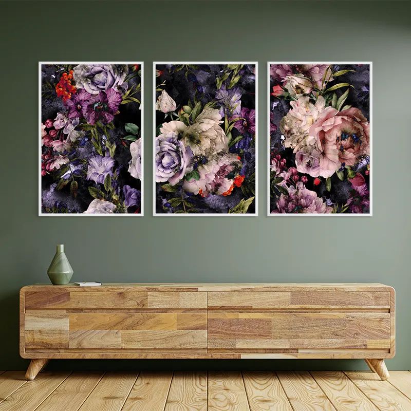 Abstract Purple Flowers mockup 2