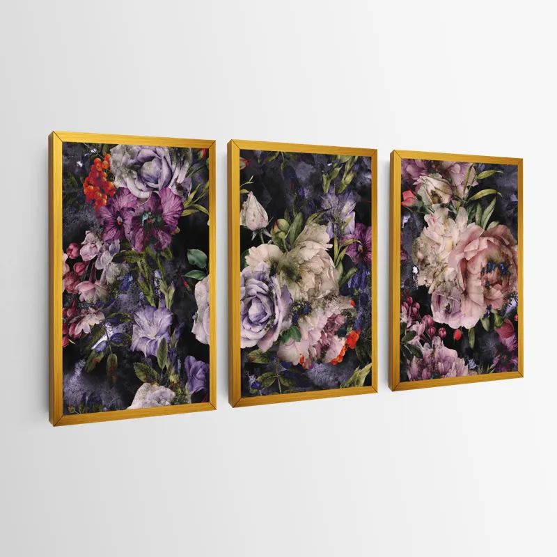 Abstract Purple Flowers mockup 0
