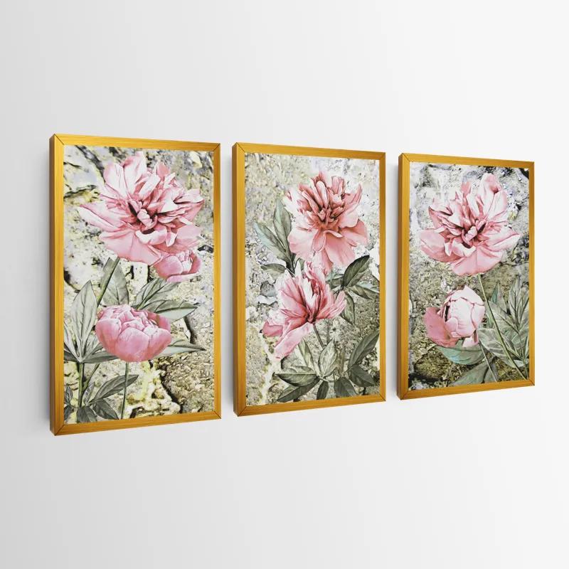 Mehrteiliges Leinwandbild Bujori Roz mockup 0