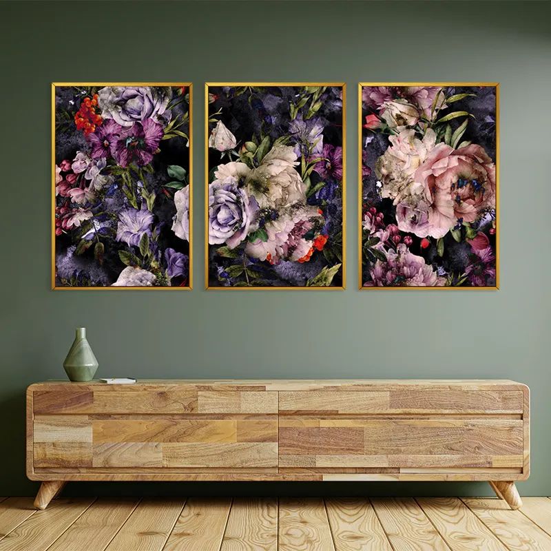 Abstract Purple Flowers mockup 2