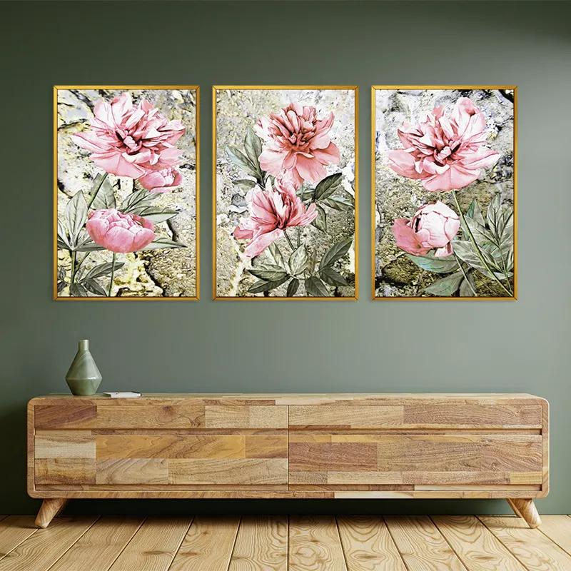 Mehrteiliges Leinwandbild Bujori Roz mockup 2