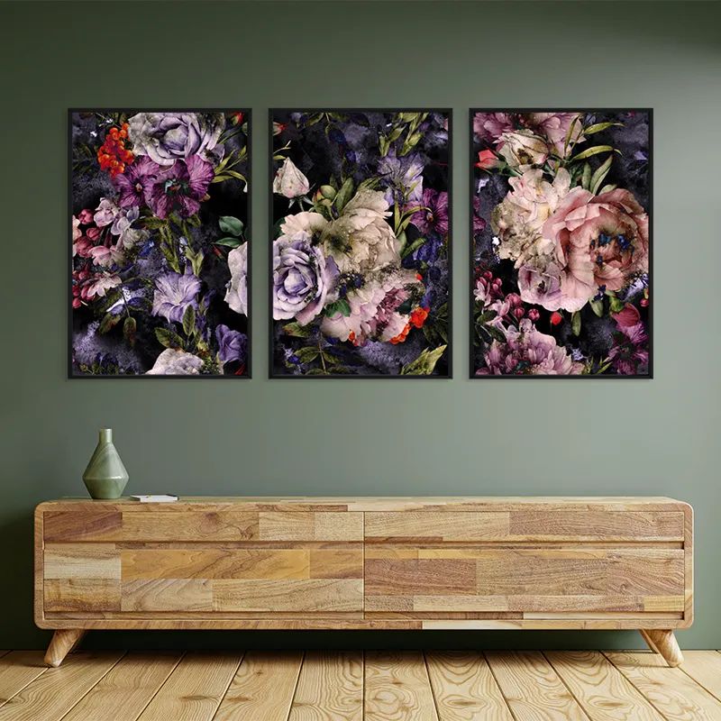 Abstract Purple Flowers mockup 2
