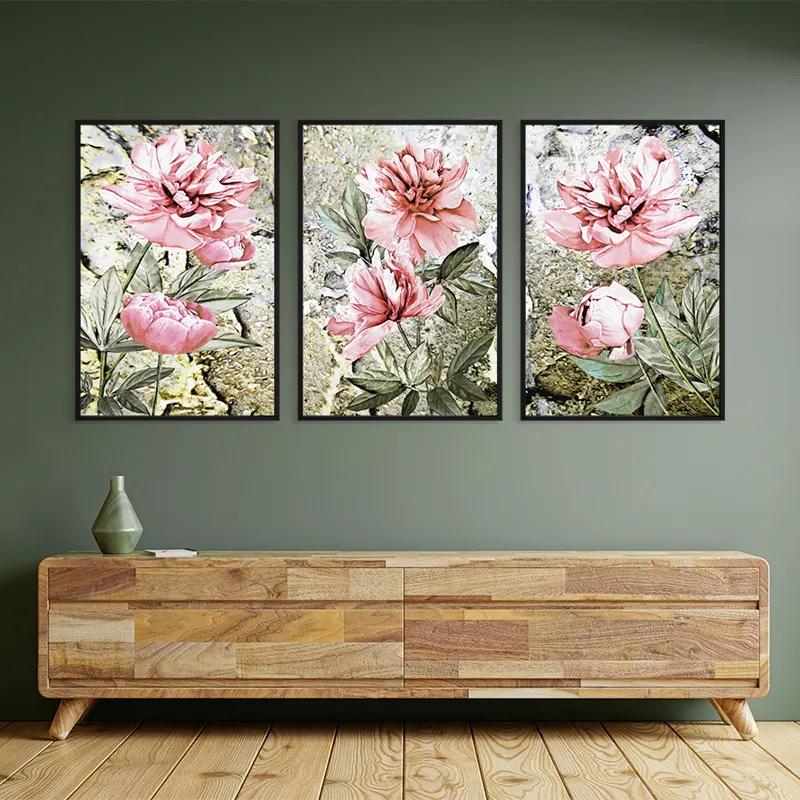 Mehrteiliges Leinwandbild Bujori Roz mockup 2