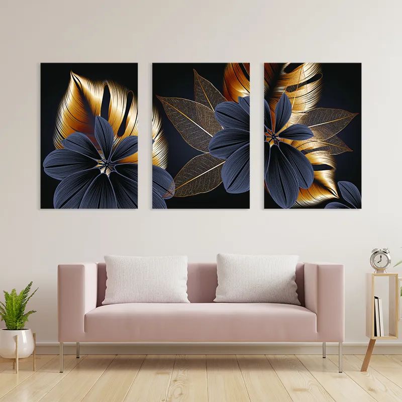 Blacknd Gold Flower mockup 3