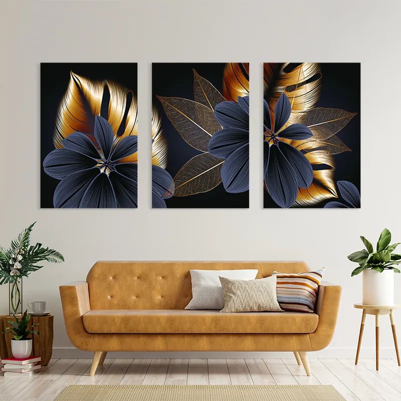 Blacknd Gold Flower mockup 4